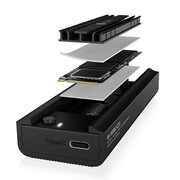 IcyBox Stacja dokująca IB-180MC-C31 M.2 NVMe&SATA Docking, USB 3.2 (Gen2) Type-C, Aluminium AIICYS000000014