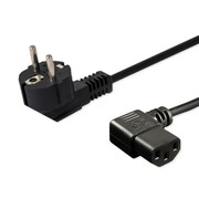 Savio Kabel zasilający Schuko (M) kątowy - IEC C13, kątowy 1,2m CL-115 AKSAOKZSAVCL115