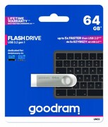 GOODRAM Pendrive UNO3 64GB USB 3.2 Gen1 srebrny SGGOD3G64UNO3S0