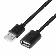 TB Kabel USB AM-AF 1.8 m przedłużacz czarny AKTBXPU1PAAW18B