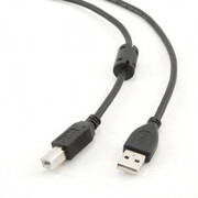 Gembird Kabel USB 2.0 typu AB AM-BM 4,5m FERRYT czarny AKGEMKU0005