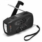 Technaxx Deutschland GmbH & Co. KG Radio słoneczne AM/FM z ręczną korbką i latarką LED UGTEXBTX238BK01