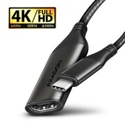 AXAGON RVC-HI2M Adapter aktywny USB-C -> HDMI 2.0 4K/60Hz Aluminum, 25cm kabel AKAXNHVRVCHI2M0