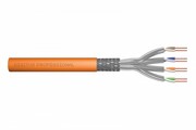 Digitus Kabel teleinformatyczny instalacyjny kat.7, S/FTP, Dca, drut, AWG 23/1, LSOH, 50m, pomarańczowy AKASSKS70000004