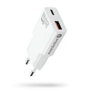 everActive Ładowarka sieciowa SUPER SLIM QC 3.0 20W 1XUSB 1XUSB-C biała SC-340Q AZEACLS00000018