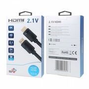 TB Kabel HDMI v 2.1 premium 3 m 8K Czarny Stworzony dla graczy AKTBXVH21PREM30