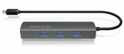 IcyBox IB-HUB1406-C 3-portowy HUB i LAN NUICYUS3P000002