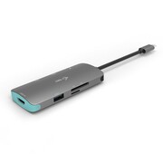 i-tec USB-C Metal Nano Stacja Dokująca 1x HDMI 4K Ultra HD 3840 x 2016 @ 30Hz 1x czytnik SD 1x czytnik micro SD 3x USB 3.0 1x USB-C Power D AYITCS000000019