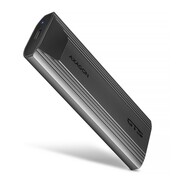 AXAGON EEM2-GTS2 Obudowa zewnętrzna aluminiowa bezśrubowa USB-C 3.2 Gen 2 M.2 NVMe & SATA SSD + USB-A - USB-C redukcja AIAXNOEEM2GTS2X
