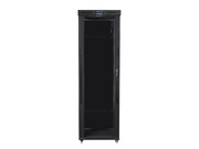 Lanberg Szafa instalacyjna rack stojąca 19 47U 800x1000 czarna, drzwi szklane LCD (Flat pack) NULAGR42U000031