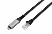 Digitus Kabel adapter USB-C - RJ45 Kat. 6A S/FTP, 1 Gbit/s, USB 3.2 Gen1, LSZH, 5m NKASSP1PU000016
