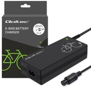 Qoltec Ładowarka do roweru elektrycznego 36V | 42V | 2A | GX12-3Pin + kabel zasilający AZQOLLA00052619