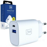 3MK Ładowarka sieciowa 25W USB-A USB-C PD QC4+ FlowPower biała AZ3MKTL3M009279
