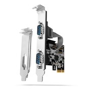 AXAGON PCEA-S2N Kontroler PCIe 2x port szeregowy RS232 250 Kbps, w zestawie SP & LP AMAXNKPPCEAS2N1