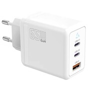TB Ładowarka sieciowa 2x USB C + USB A Power Delivery biała, GaN 65W AZTBXUL3USB65WW