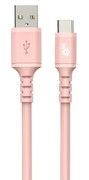 TB Kabel USB-USB C 1m silikonowy różowy AKTBXKUCMISI10P