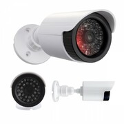 CEE Atrapa kamery tubowej, diody IR LED, IR1800 W biała, 2xAA, ABS MOCEEKAMOIR180W