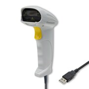 Qoltec Laserowy czytnik kodów kreskowych 1D | USB | Biały MGQOLCKS0050877