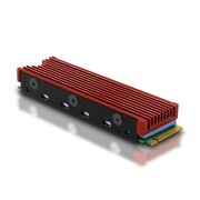 AXAGON CLR-M2 Chłodnica do dysku aluminiowa pasywna M.2 2280 SSD, silikonowe podkładki termiczne, wysokość 12mm NUAXNSOWCLRM201