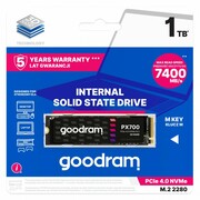 GOODRAM Dysk SSD PX700 1TB M.2 PCIe 2280 4x4 7400/6500MB/s DGGODWKT01PX700