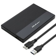 Qoltec Obudowa | Kieszeń na dysk SSD HDD 2.5 cala | SATA | USB 3.0 | Super speed 5Gb/s | 2TB | Czarna AIQOLK000052277