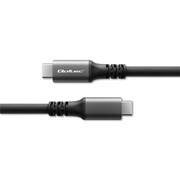 Qoltec Kabel USB4 Ultra-Fast | USB-C PD 240W | Thunderbolt 3/4 | 4K | 40Gb/s | 1m | Czarny AKQOLTU00050669