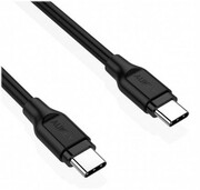 AUKEY CB-CC1P OEM kabel USB-C - USB-C 1m 60W PD 3A 5Gbps 20V PVC czarny AKAUKKUCBCC1P00