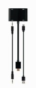 Gembird Adapter HDMI męski do HDMI żeński + VGA żeński z audio i dodatkowym portem zasilania AIGEMA000000042