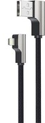AUKEY CB-AL01 Black OEM nylonowy kabel USB - Lightning | 2m | wtyki 90 stopni | certyfikat MFi AKAUKKUACBAL01B