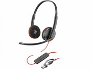 POLY Słuchawki Blackwire 3220 Stereo USB-C Headset +USB-C/A Adapter 8X228A UHPOYBNP0000004