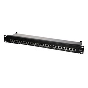 LogiLink Patchpanel CAT6 19' 24- porty, STP czarny NULLIPP24NP0048
