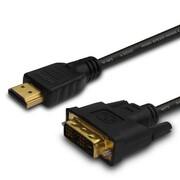 Savio Kabel HDMI 19 pin (M) - DVI 18+1 (M) 1,8m, złote końcówki, CL-139 AKSAOVHSAVCL139