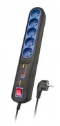 Lestar Listwa przeciwprzepięciowa LFT-2005, 3L EMI/RFI, 2.5m, czarna ALLESLFT52C