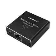 Qoltec Rozdzielacz Splitter mini SWITCH 1x2 port RJ45 | 1000Mbps | USB-C| Aluminium NUQOLSW2P052249