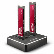 AXAGON ADSA-M2C ALU Stacja dokująca, USB-C 3.2 Gen 2 - 2x M.2 NVMe SSD CLONE MASTER AIAXNOADSAM2C01