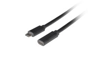 Lanberg Przedłużacz USB-C M/F 3.1 0.5m czarny AKLAGKU00000142