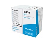Lanberg Kabel LAN UTP 1GB/S drut CCA 100m szary AKLAGKS6UTP0017