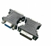 GEMBIRD Adapter DVI->VGA (24M/15F) czarny A-DVI-VGA-BK Adapter DVI- VGA (24M/15F) czarny A-DVI-VGA-BK GEMBIRD