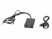LANBERG Adapter VGA(M) + Audio -> HDMI(Ż) AD-0021-BK Adapter VGA(M) Audio - HDMI(Ż) AD-0021-BK LANBERG