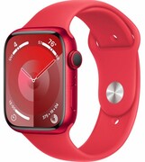 APPLE Watch Series 9 GPS 45mm koperta z aluminium (czerwony) + pasek sportowy (czerwony) - S/M Watch Series 9 GPS 45mm koperta z aluminium (czerwony) pasek sportowy (czerwony) - S/M APPLE