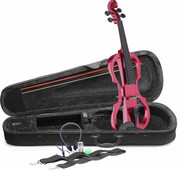 Stagg EVN X 4/4 MRD skrzypce elektryczne, komplet, kolor czerwony metalik