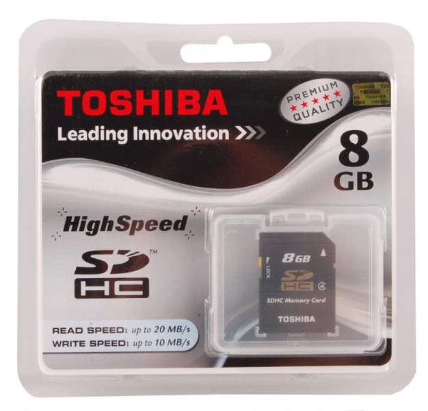 Karta pamięci SDHC 8GB TOSHIBA High Speed Professional