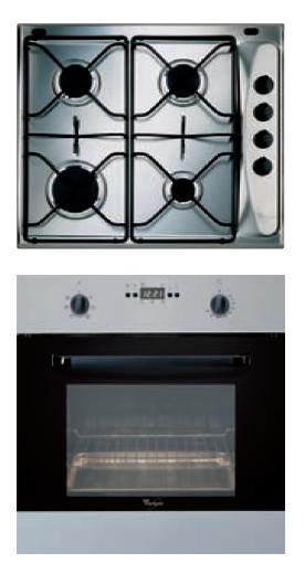 Kuchnia z płytą gazową WHIRLPOOL AKP 145 IX+AKM 260 IX