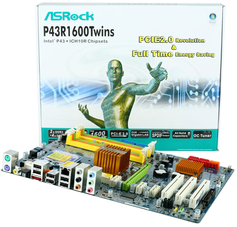 Płyta główna AsRock P43R1600Twins Intel P43 775