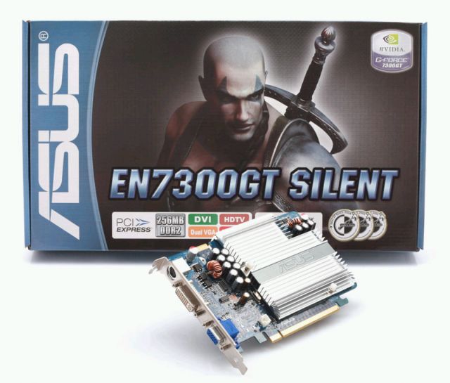 Karta graficzna Asus GeForce 7300GT 256MB DDR2 / 128bit TV / DVI PCI-E Silent (400 / 800)