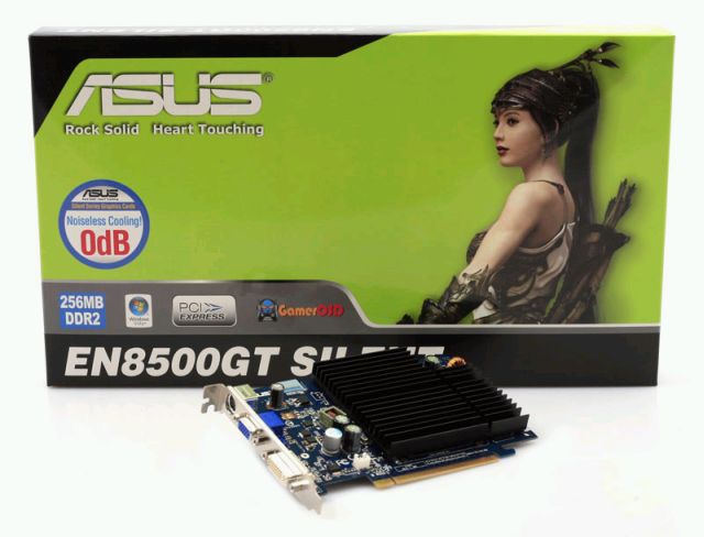 Karta graficzna Asus GeForce 8500GT 256MB DDR2 / 128bit TV / DVI PCI-E Silent (2.5ns) (459 / 800)