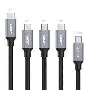 Aukey CB-CMD2 zestaw 5 szt. nylonowych kabli USB C