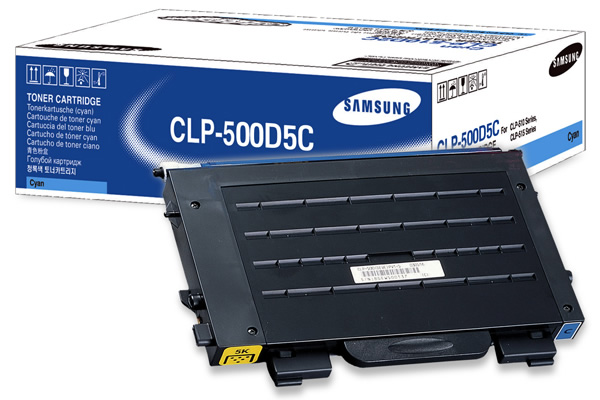 Toner Samsung CLP 500 Cyan - CLP-500D5C - oryginalny