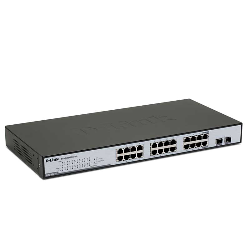 Switch D-Link DGS-1224T 24-port 10/100/1000 Gigabit Smart Switch + 2 Combo 1000BaseT/SFP