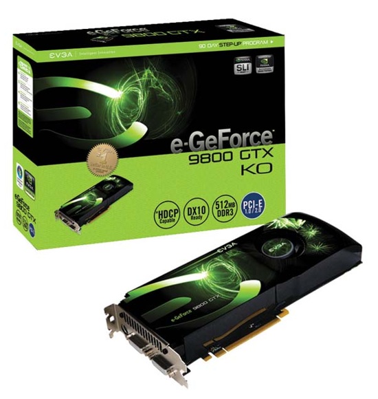 Karta graficzna EVGA GeForce 9800GTX 512MB 2xDVI (PCI-E) KO
